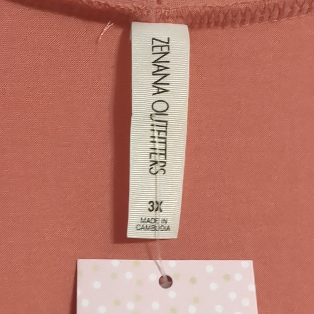 Zenana Outfitters Peach Sleeveless Cardigan Duster NWT - Picture 4 of 5